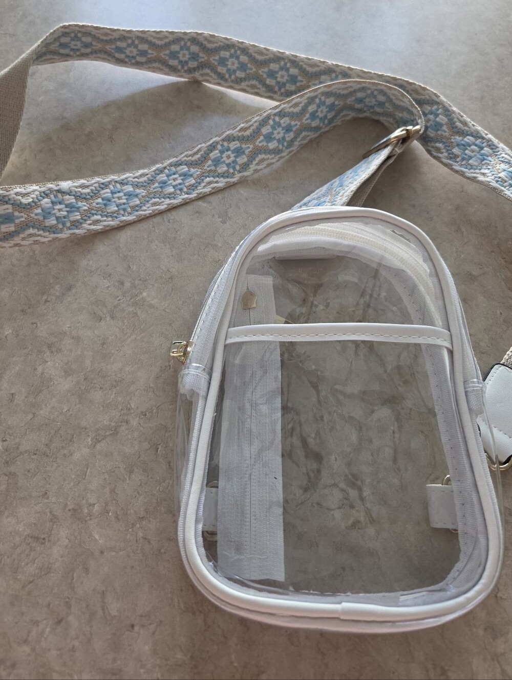 Transparent/Clear Vinyl Mini Backpack/Crossbody